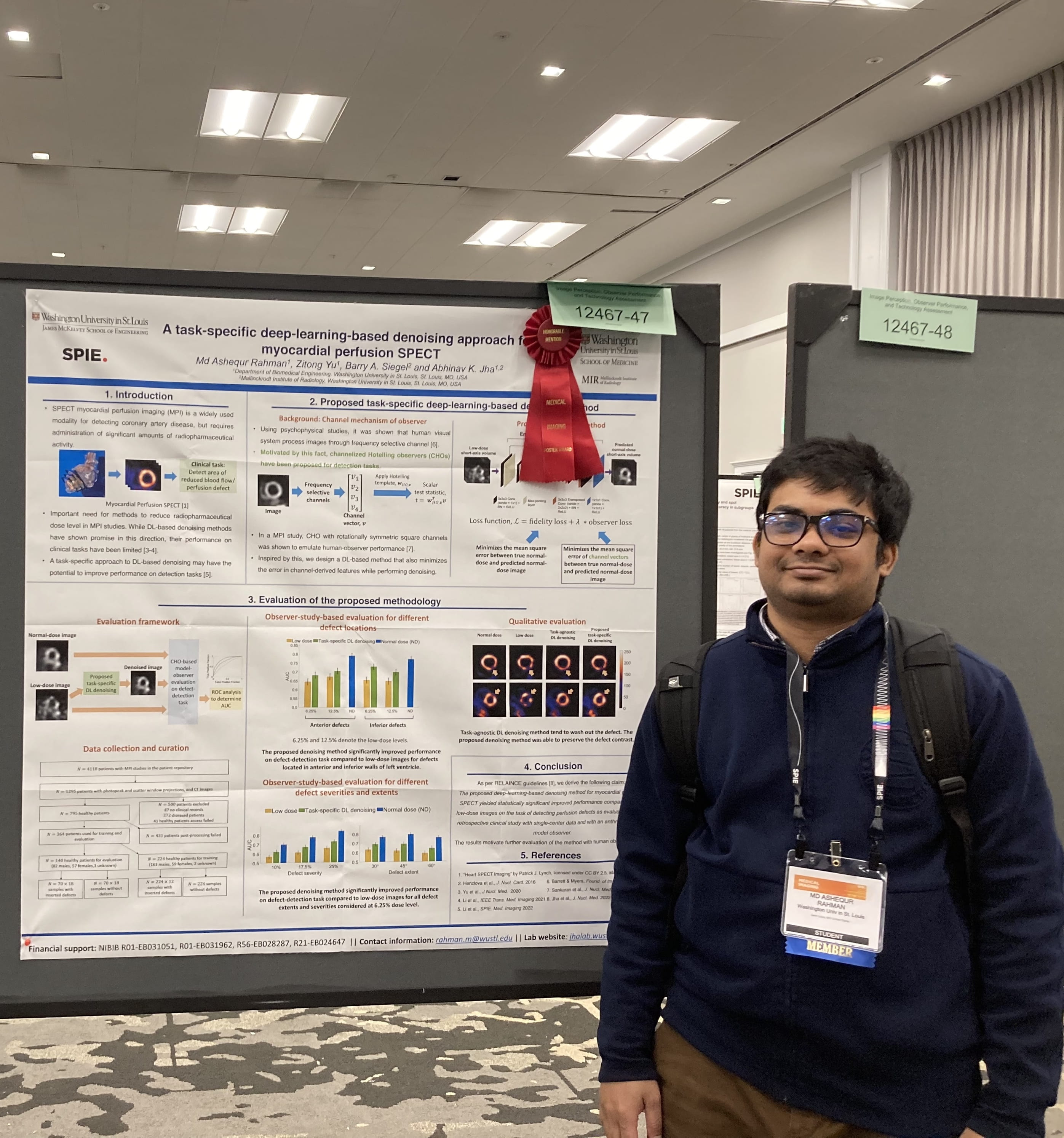 Asheq’s presentation receives honorable mention at SPIE Medical imaging